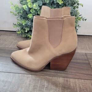 BP Lex Suede Western Style Chestnut Booties Womens Size 8